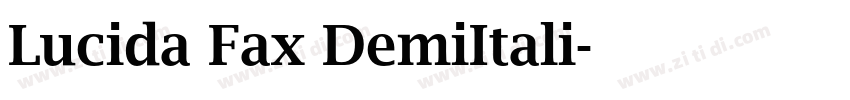 Lucida Fax DemiItali字体转换